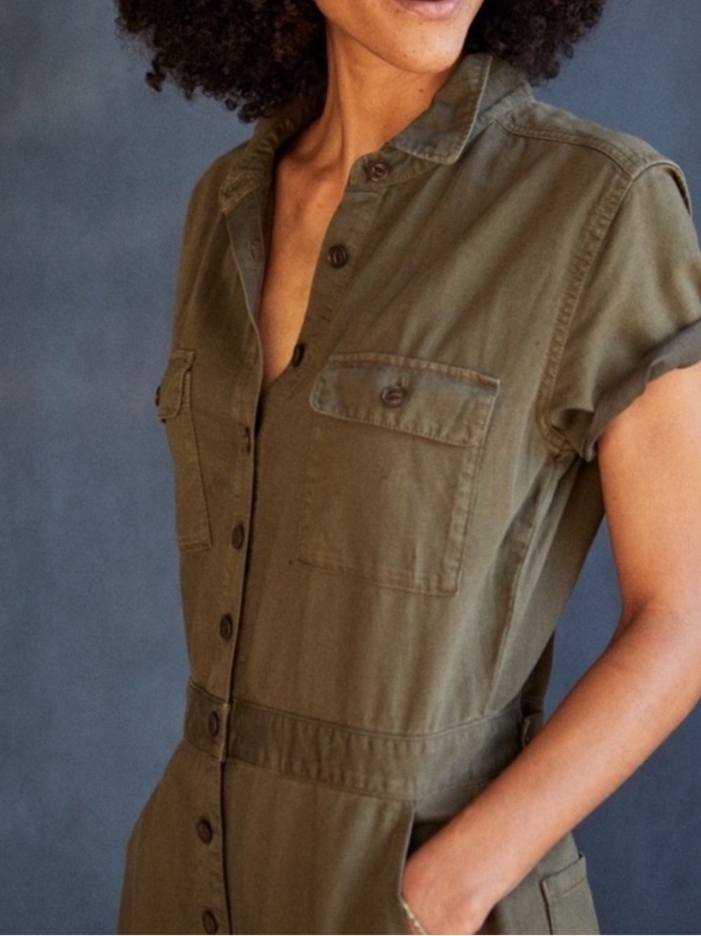 Outerknown S.E.A. Utility Jumpsuit in Olive‎ Green Sz S - Picture 2 of 12